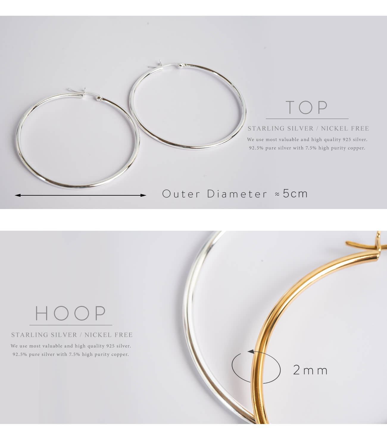 Classic Round Hoop Earrings | GIOOVE