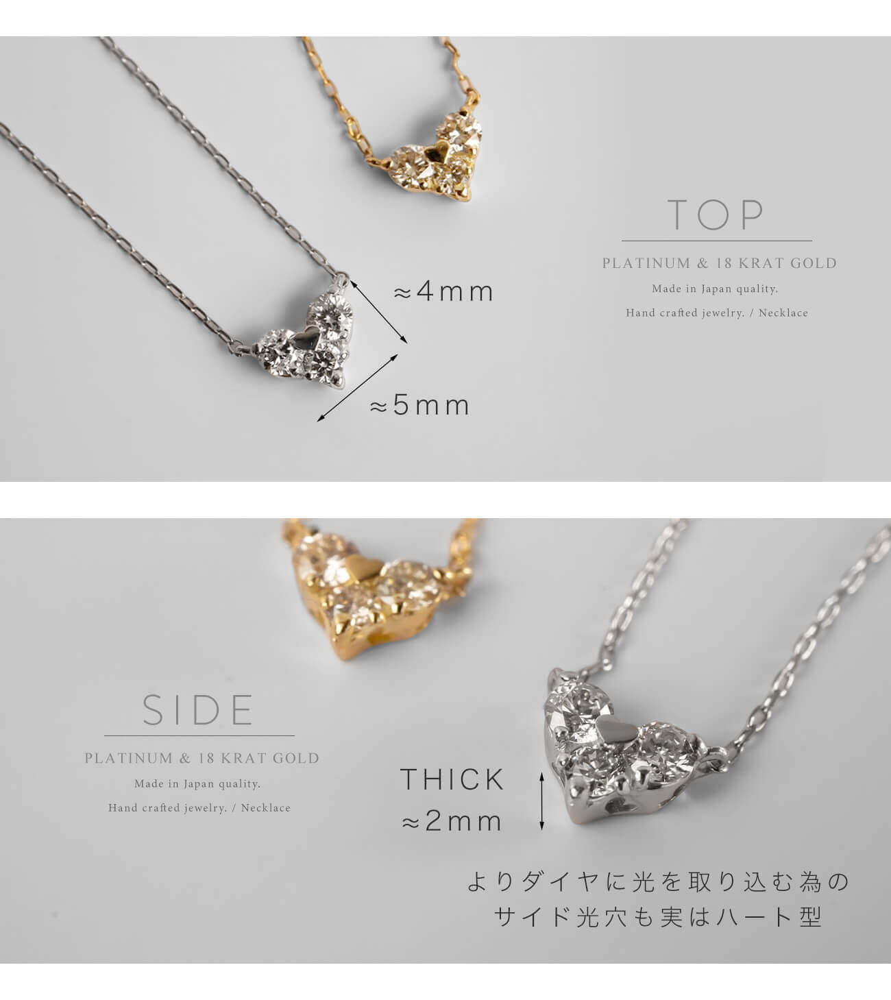 オニキス5mmハートネックレス/5mm heart necklace