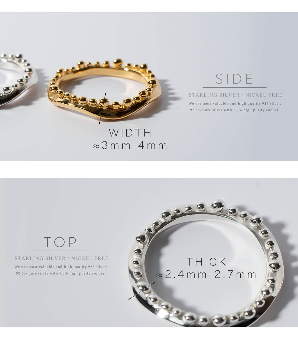 18K Gold Plated Sterling Silver Water Crown Ring | MIELIKKI-PUDOTA