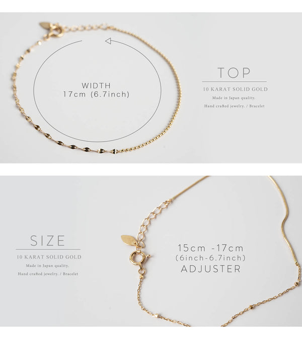 K10 Mix Chain Gold Bracelet  | ARIADNE-MIKTOS-BR