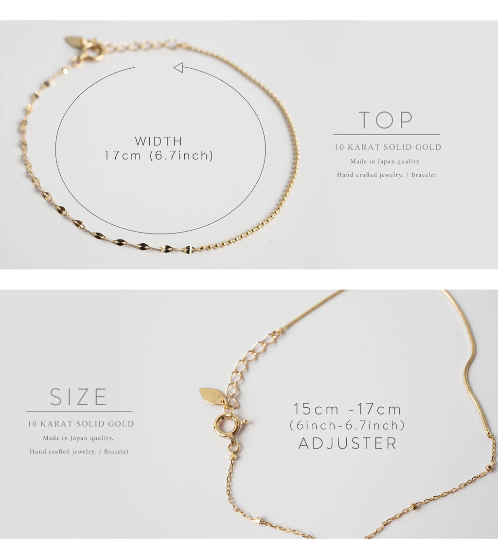 10K Gold Mix Chain Gold Bracelet | ARIADNE-MIKTOS-BR