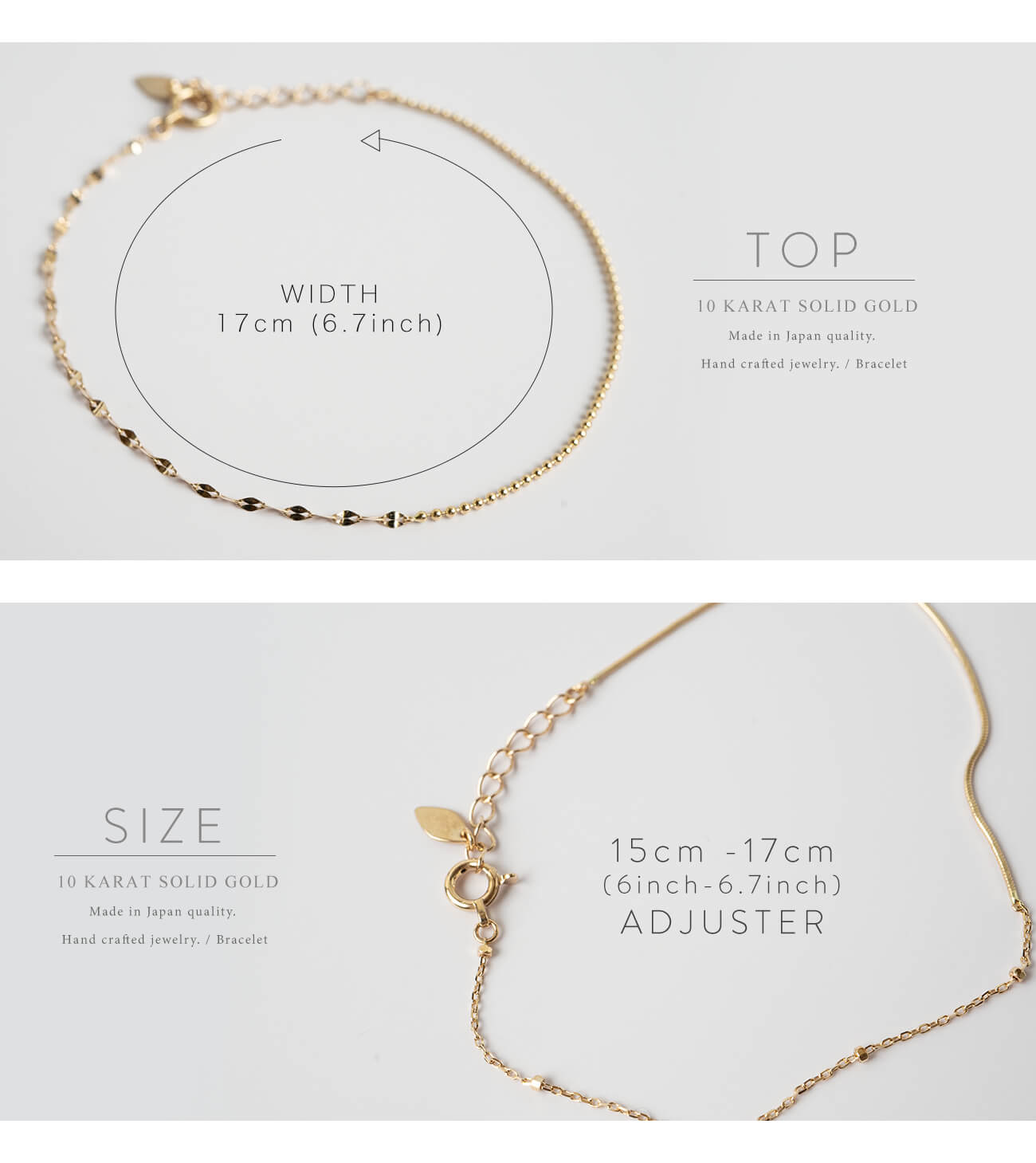 10K Gold Mix Chain Gold Bracelet | ARIADNE-MIKTOS-BR