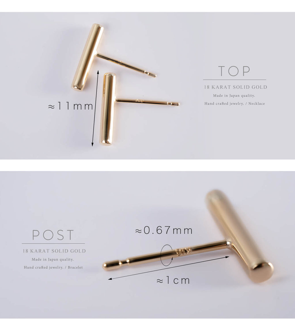 18K Gold Tiny Twigs Earrings | SILPHA