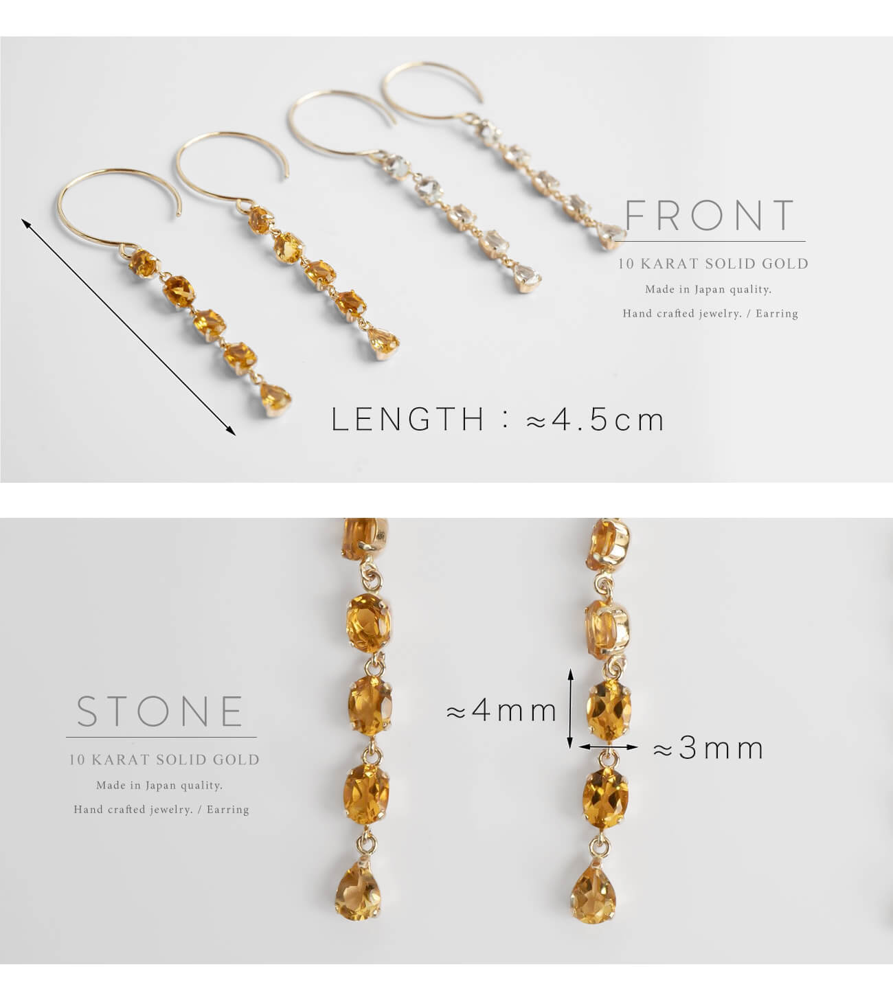 5 stations gemstone Earring | TRESOR CINQ PIERCE