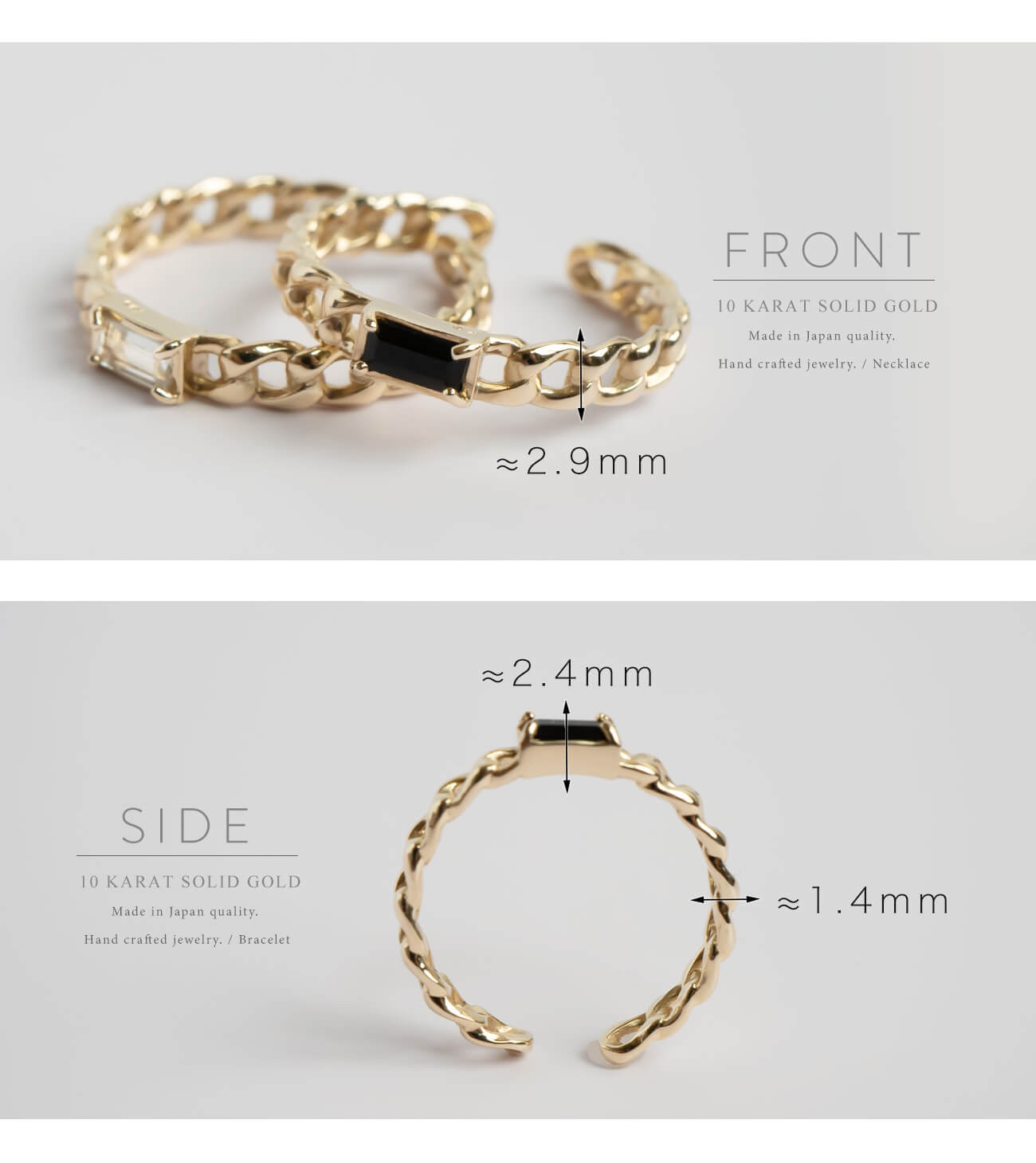 Baguette Cut Chain Earcuff ＆ Ring | TRESOR-MONO