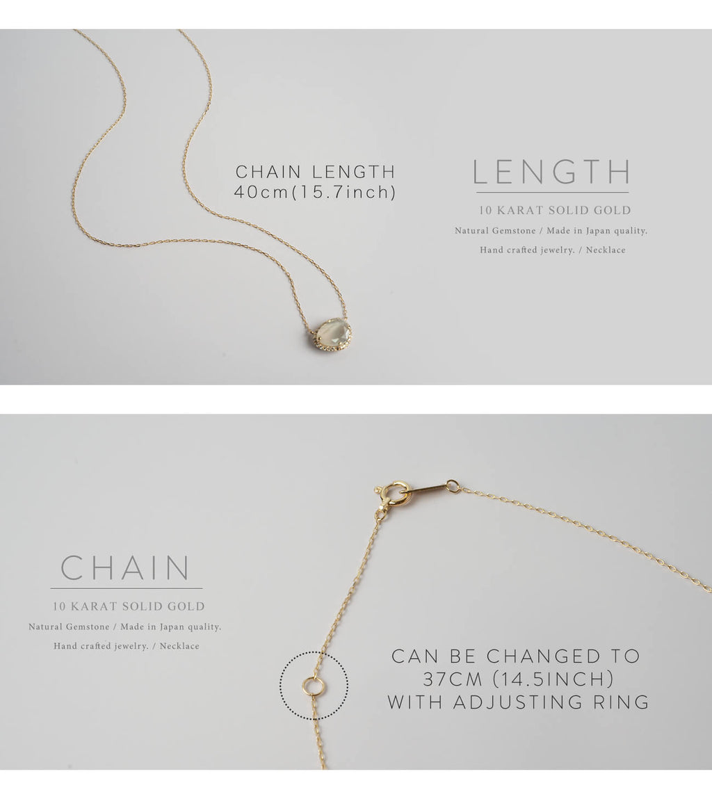 10K Gold Moonstone Necklace | PROPRIUM NEBULA
