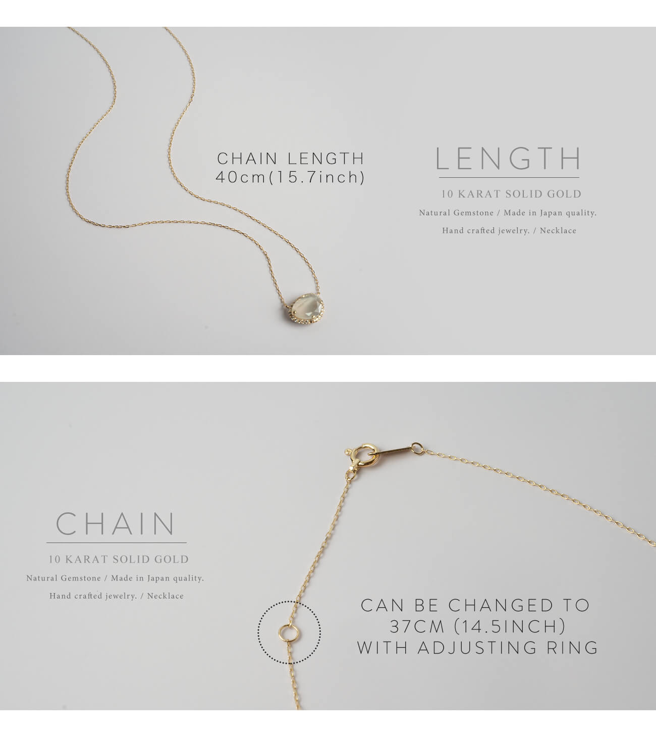10K Gold Moonstone Necklace | PROPRIUM NEBULA