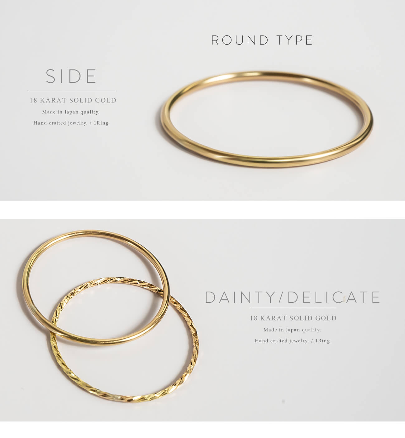18K Gold Dainty Skinny Ring | SILPHA