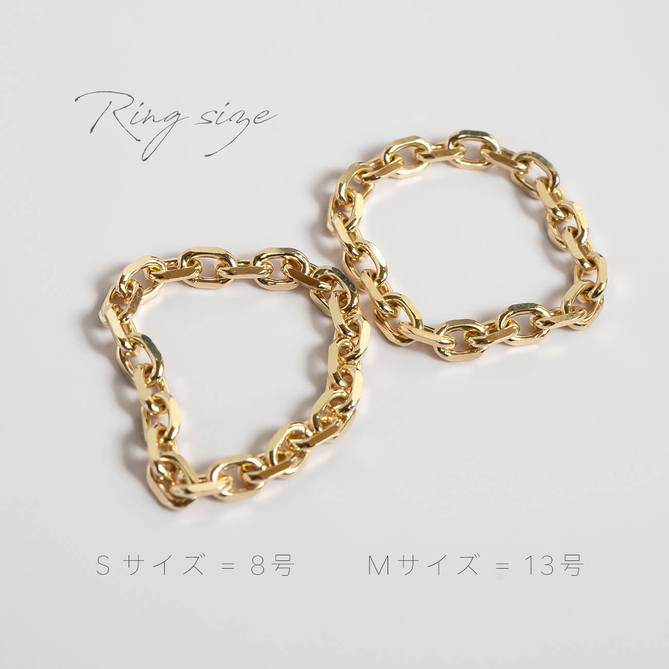 10K Gold Stacking Chain Ring | SILSILA