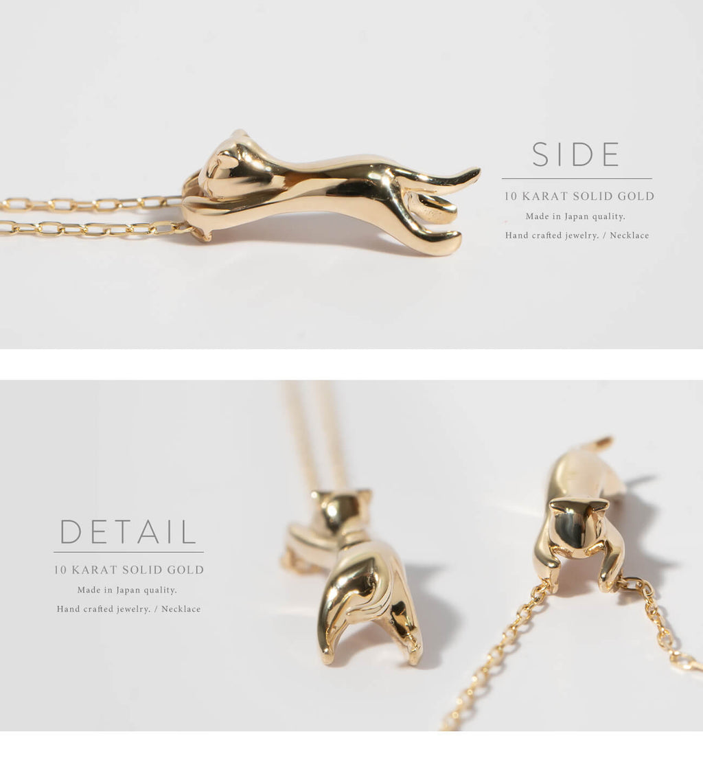 10K Gold Cat Necklace | ZOI-CAT