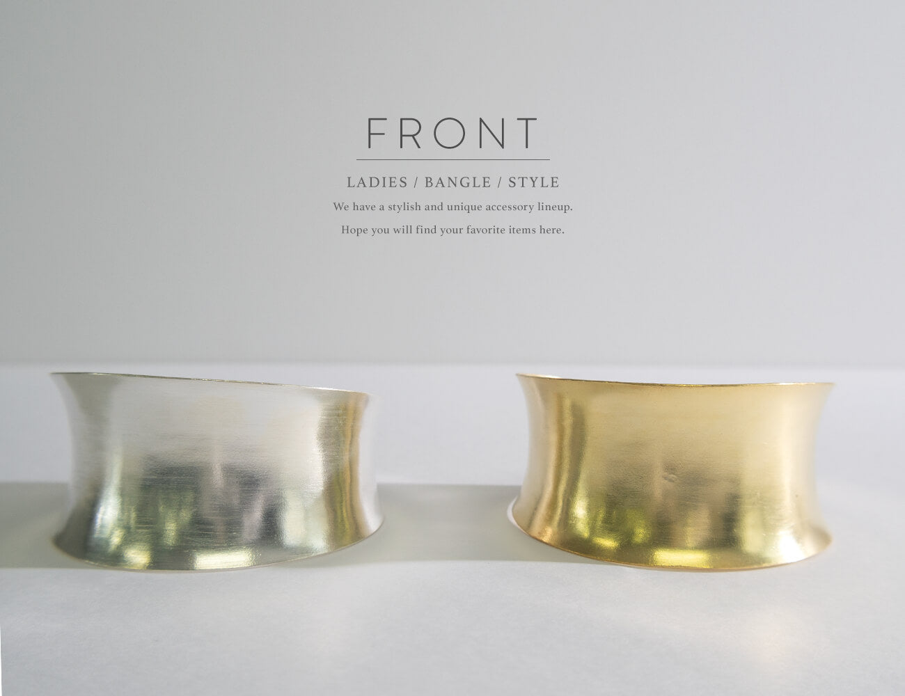 18K Gold Plated Sterling Silver Wide Concave Cuff | FONTE