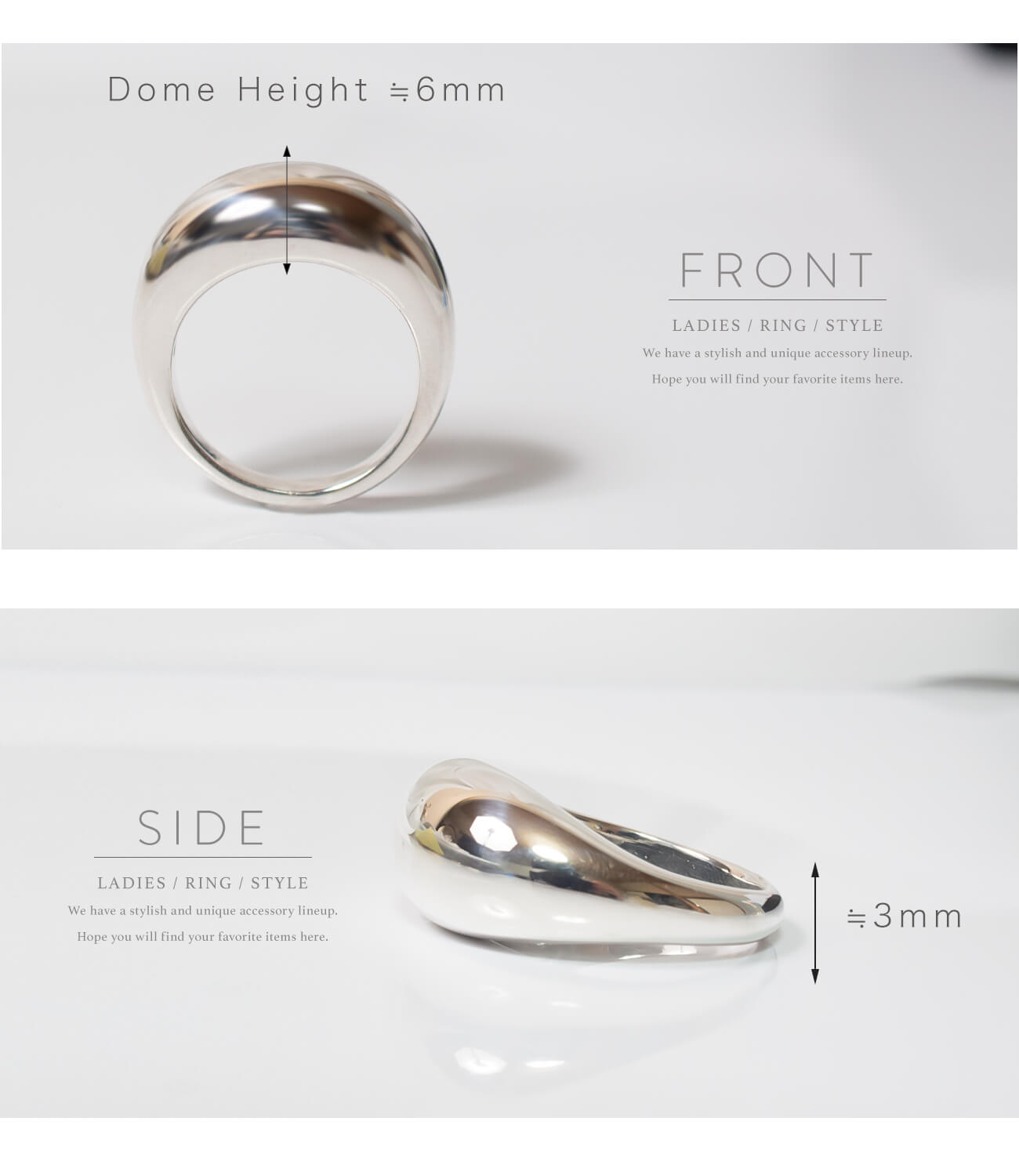 Silver925 Dome Ring | ORIFAR