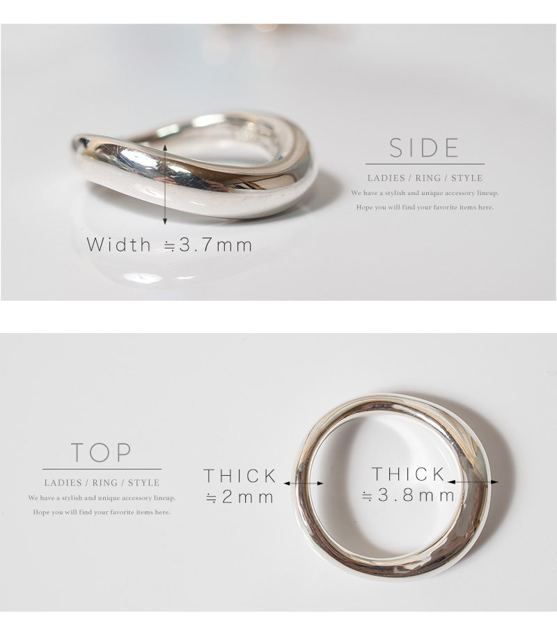 18K Gold Plated Sterling Silver Hand Forged Wavy Ring | ULUA