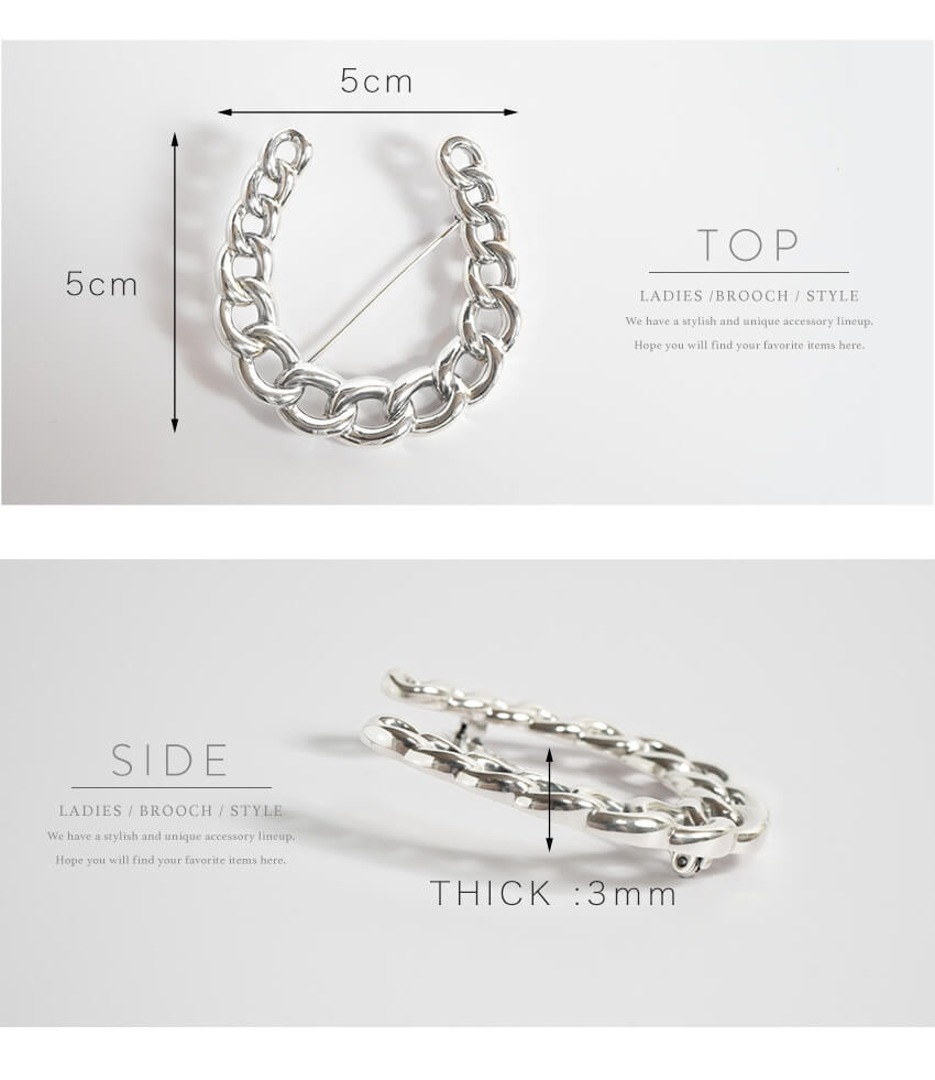 18K Gold Plated Sterling Silver Lucky Horseshoe Brooch | AVERRE
