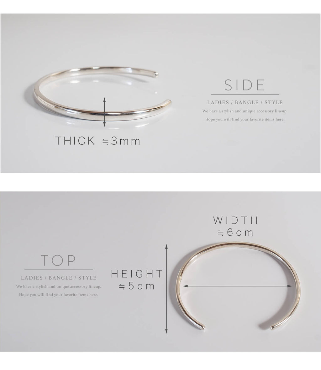 18K Gold Plated Sterling Silver Smooth Round Open Bangle | LADIER