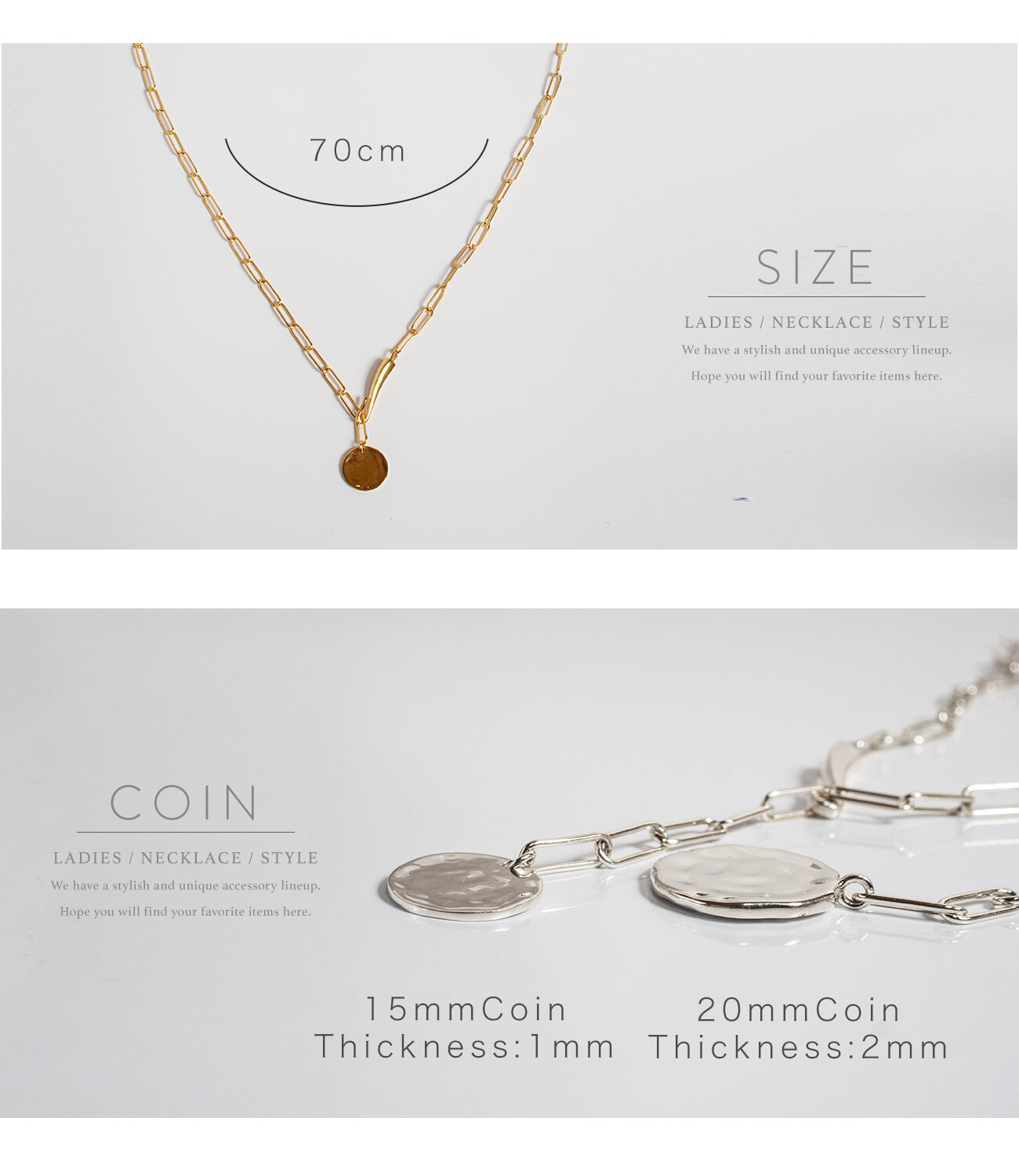 18K Gold Plated Sterling Silver Boxchain Coin Necklace | NOVAC-BLANCA