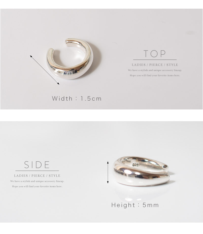 18K Gold Plated Sterling Silver Plump Ear Cuff | JENOA