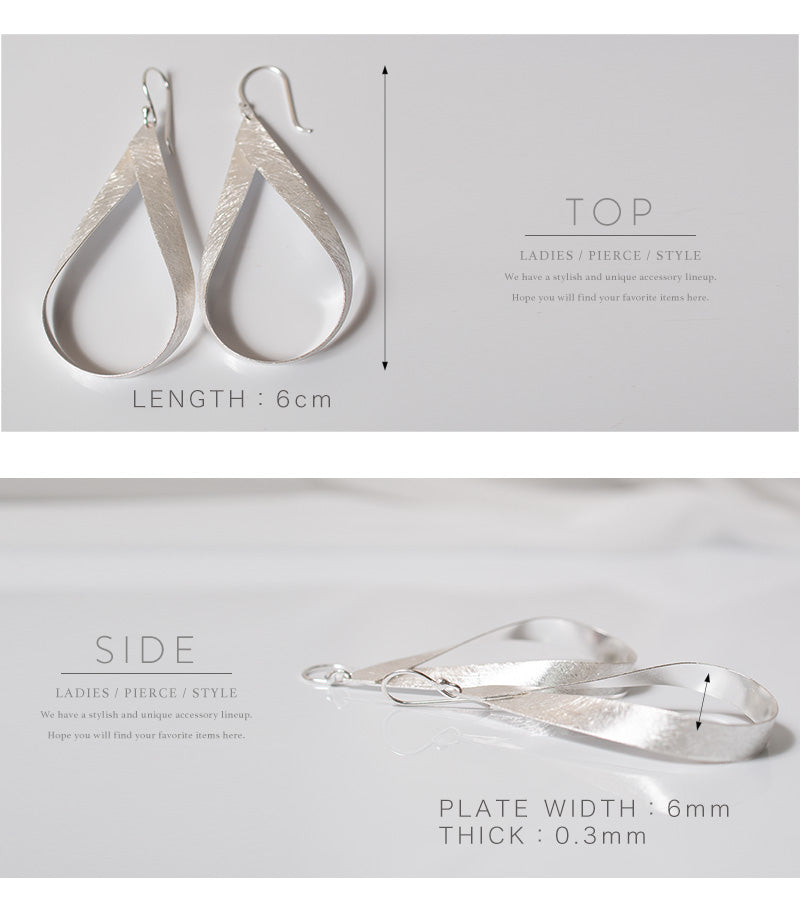 Silver925 Drop Shape Hang Earrings | FEIGE