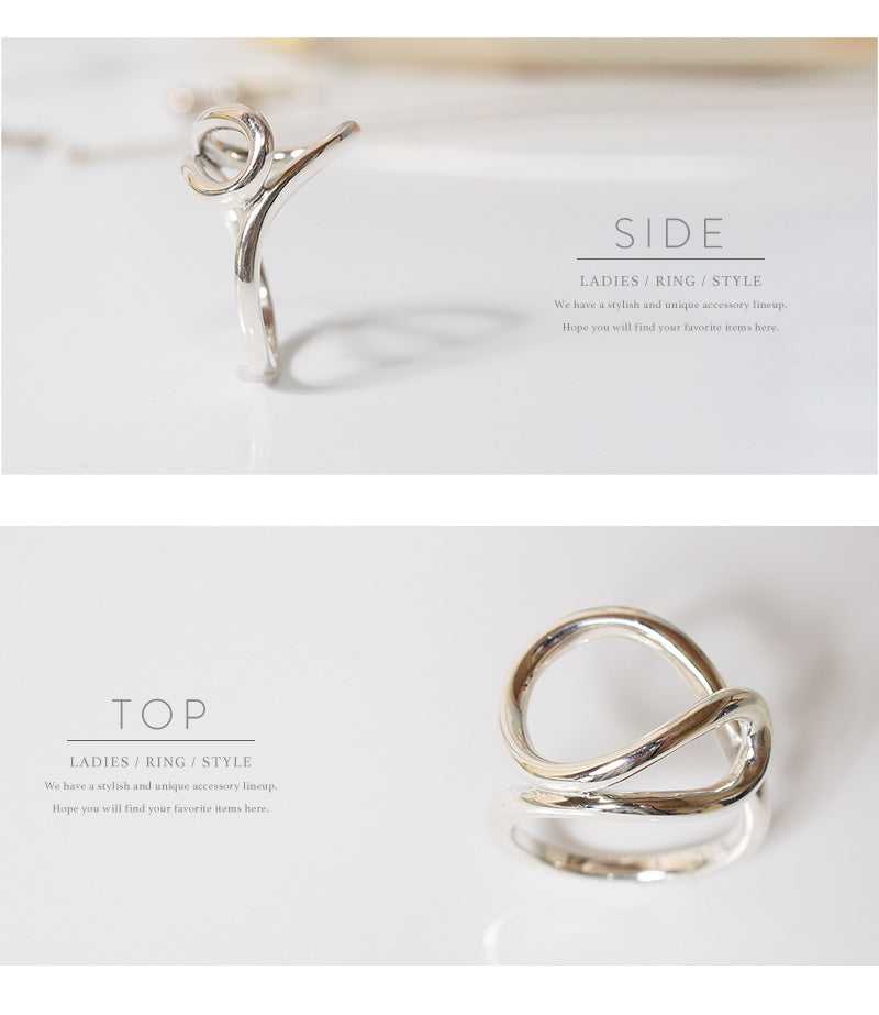 18K Gold Plated Sterling Silver Wavy Road Ring | FATONU