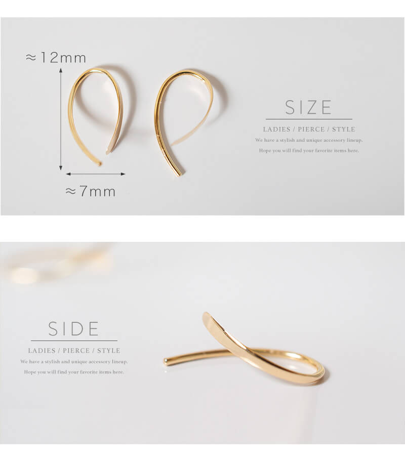 18K Gold Tiny Hang Earrings | GOUCCIA-MINI