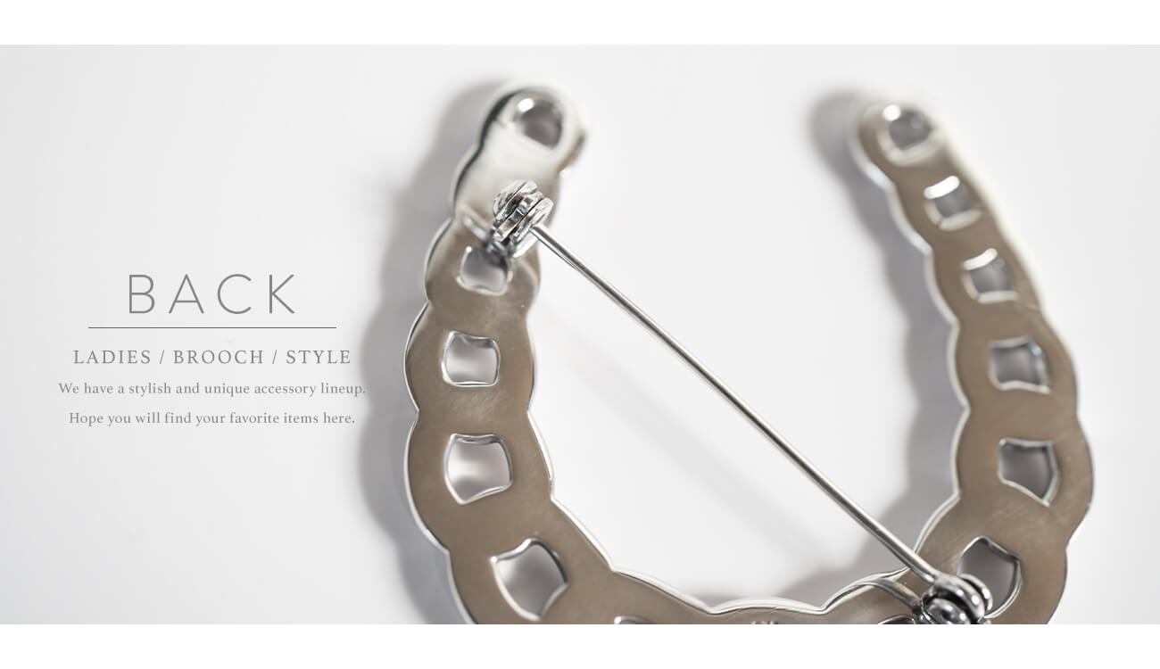 18K Gold Plated Sterling Silver Lucky Horseshoe Brooch | AVERRE