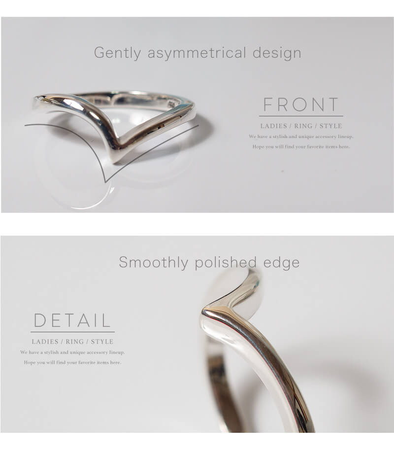 18K Gold Plated Sterling Silver Chevron Ring | GAVIOTA