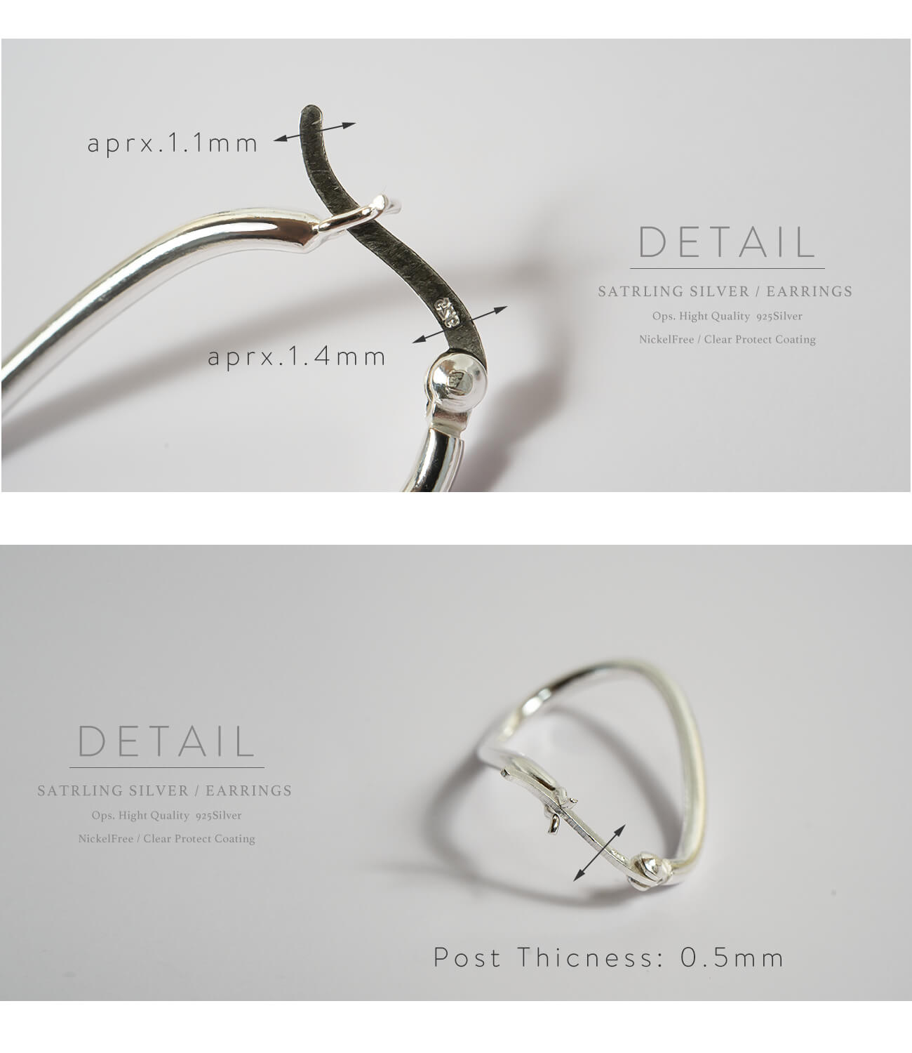 Silver925 Awrry Oval Hoop Earrings | MIMILO