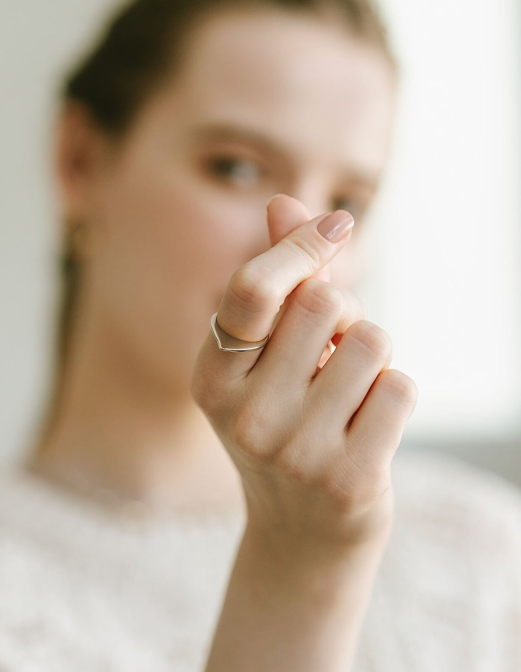 18K Gold Plated Sterling Silver Skiny Stacking Ring | LEIKKISA