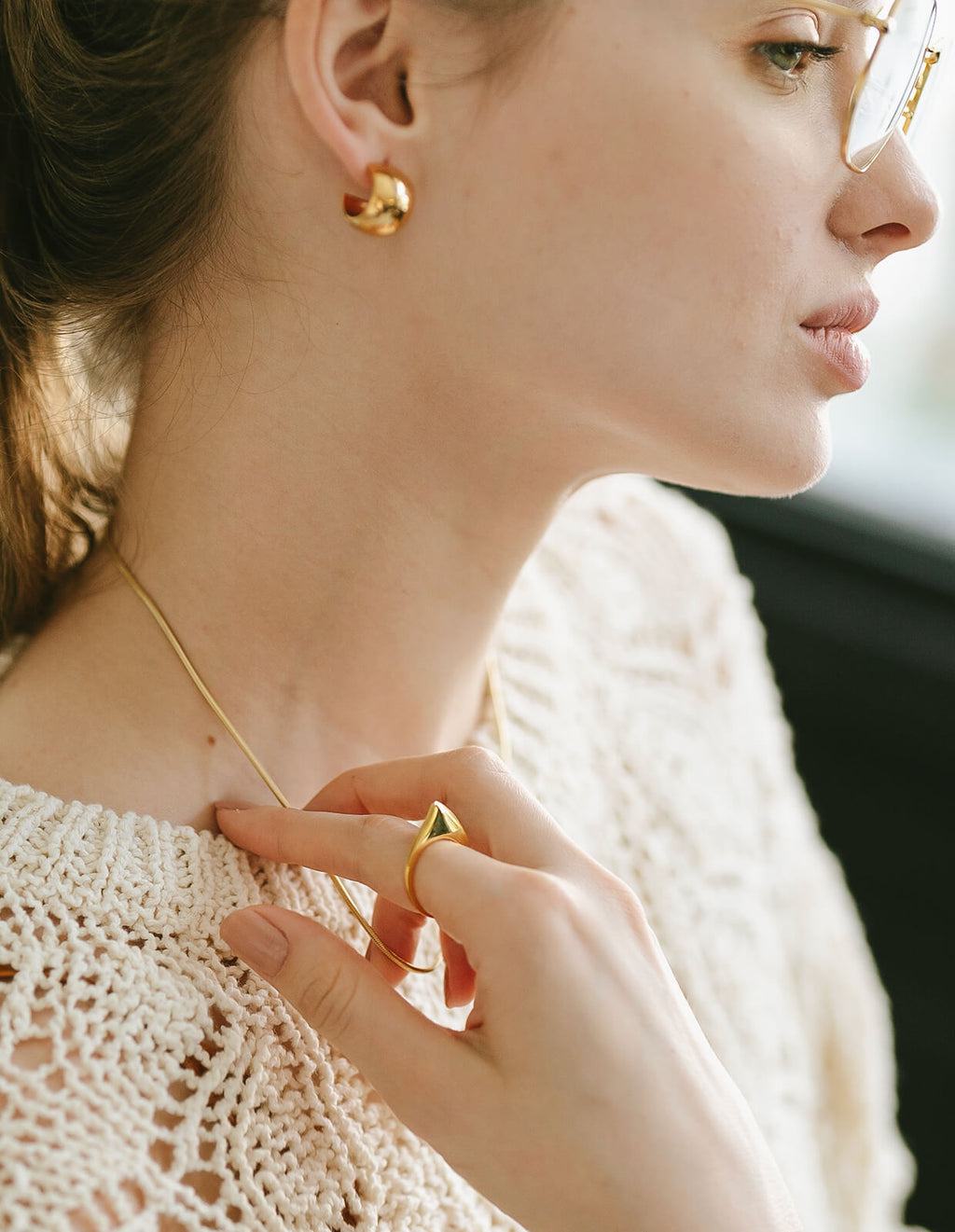 18K Gold Plated Sterling Silver Skiny Stacking Ring | LEIKKISA