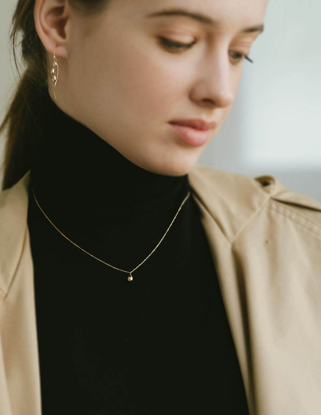 18K Gold Petit Grain Necklace | MOLLICA