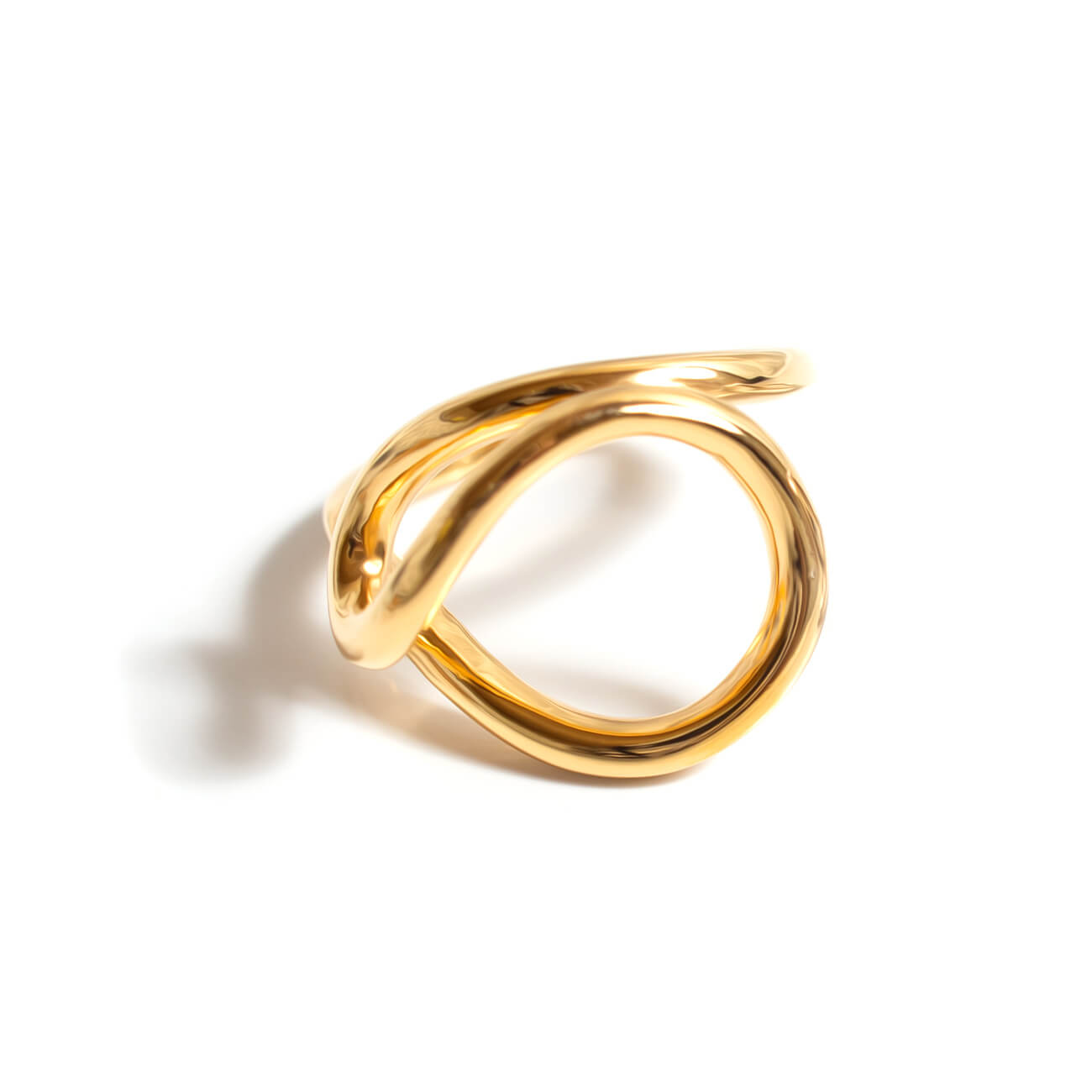 18K Gold Plated Sterling Silver Wavy Road Ring | FATONU