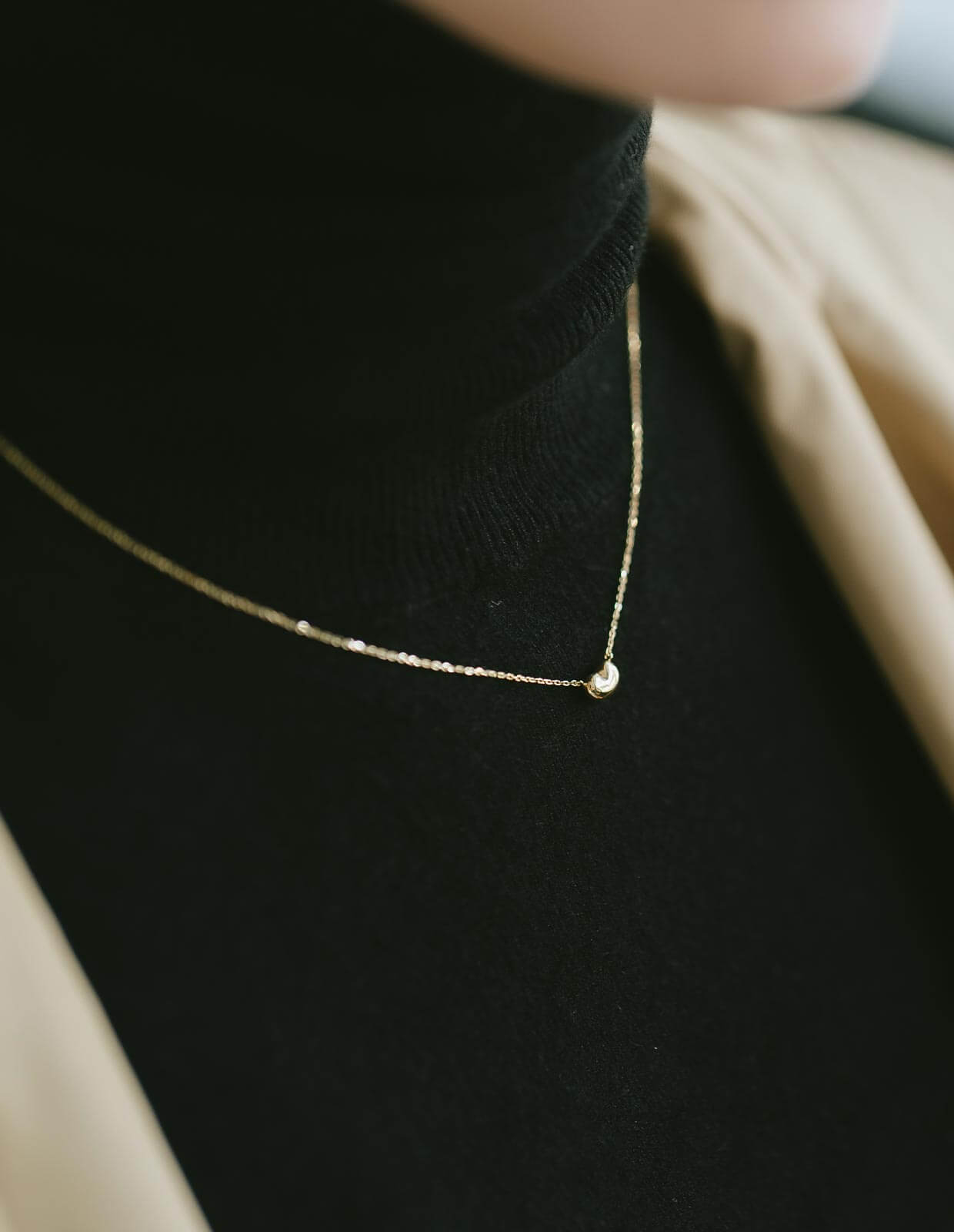 18K Gold Petit Grain Necklace | MOLLICA