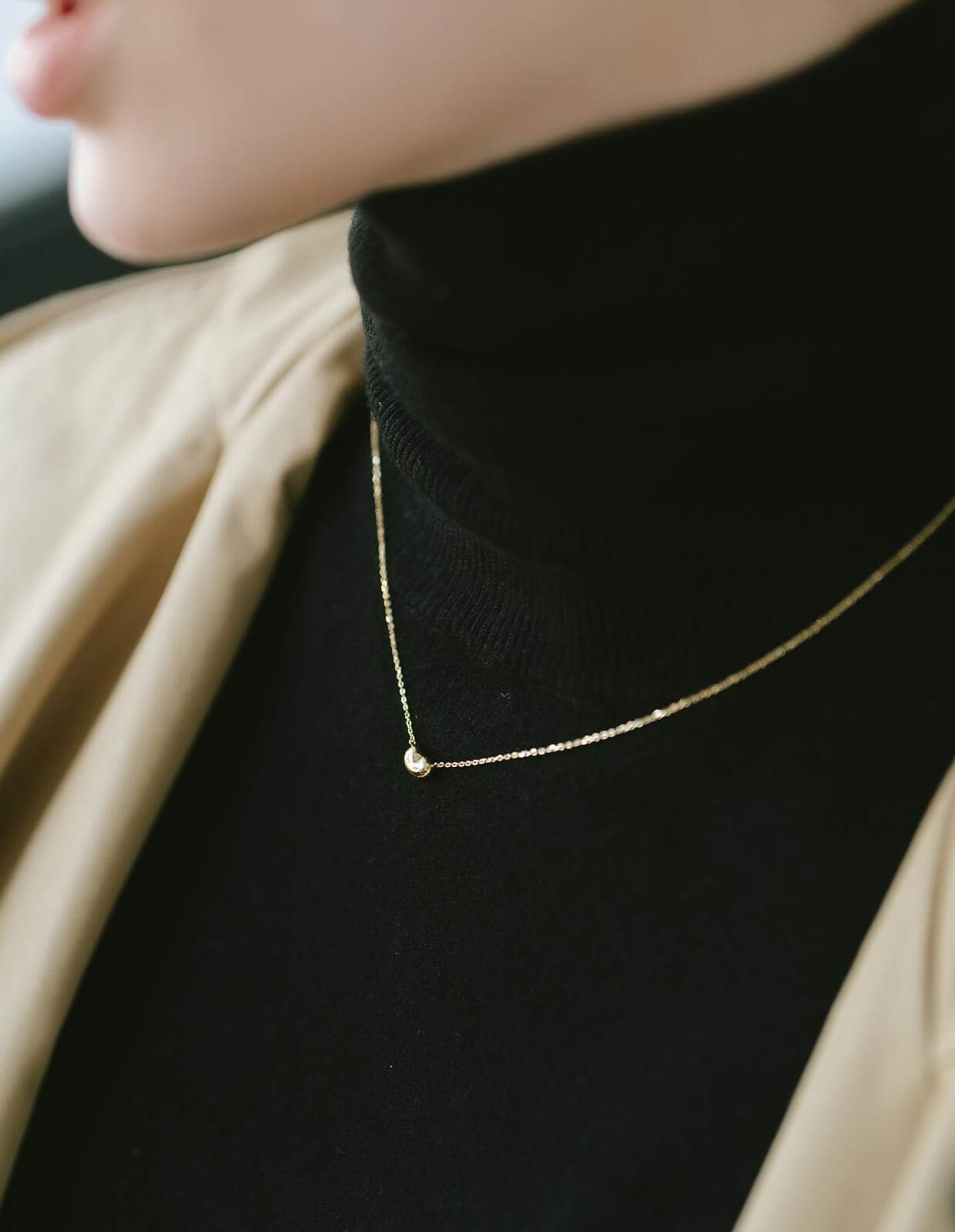 18K Gold Petit Grain Necklace | MOLLICA