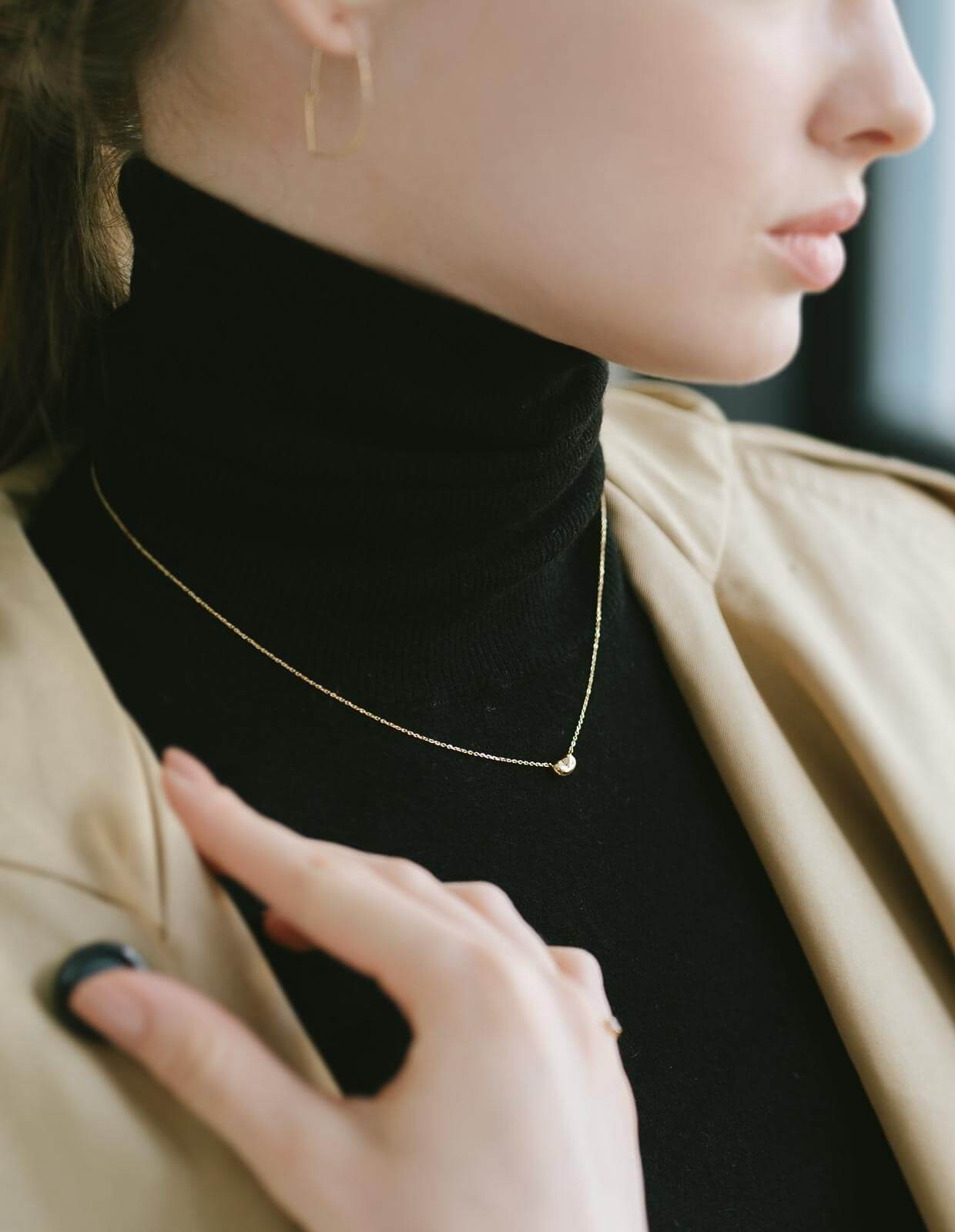 18K Gold Petit Grain Necklace | MOLLICA