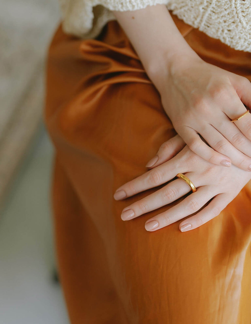 18K Gold Plated Sterling Silver Puffy Ring | AUREOLA