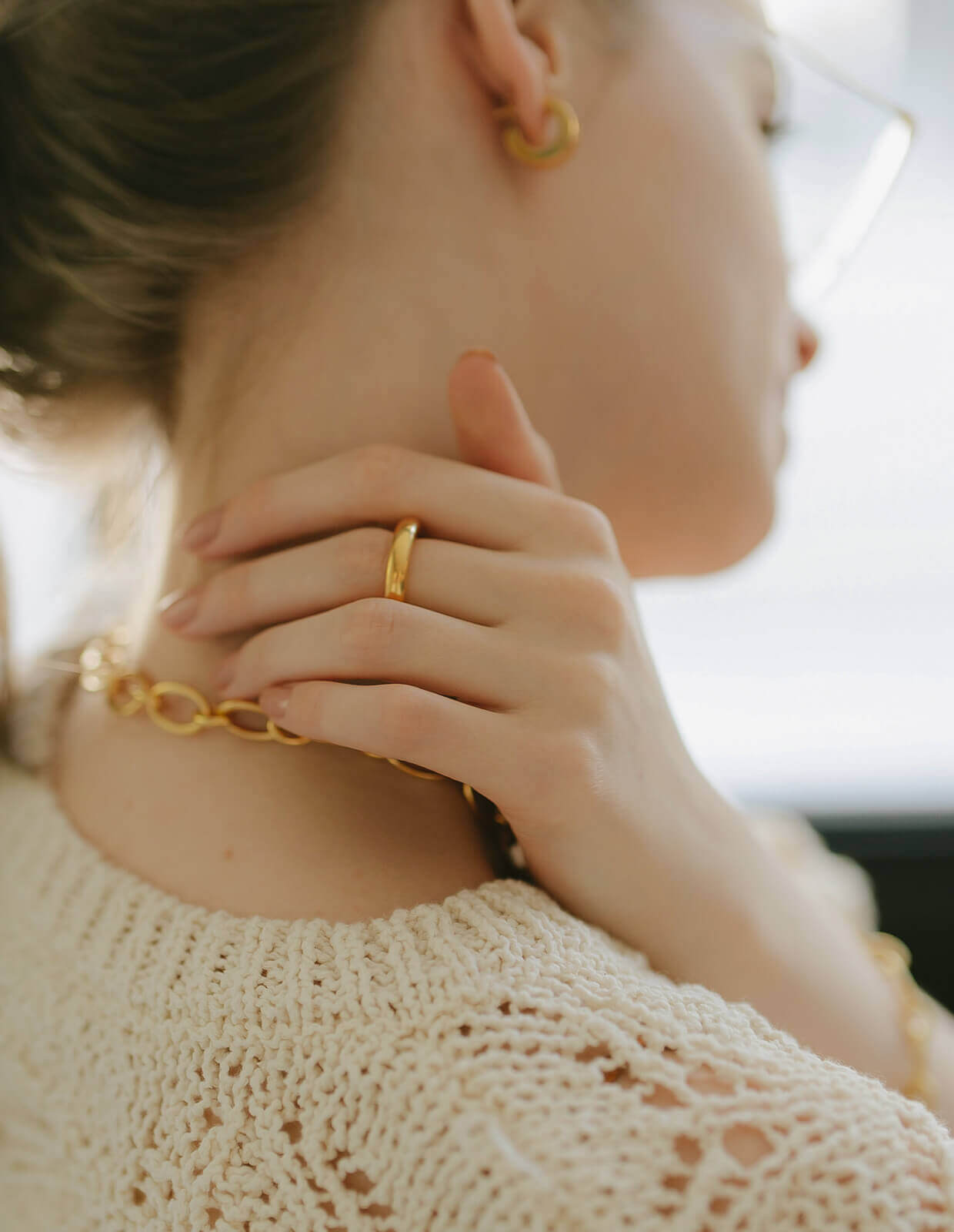 18K Gold Plated Sterling Silver Puffy Ring | AUREOLA
