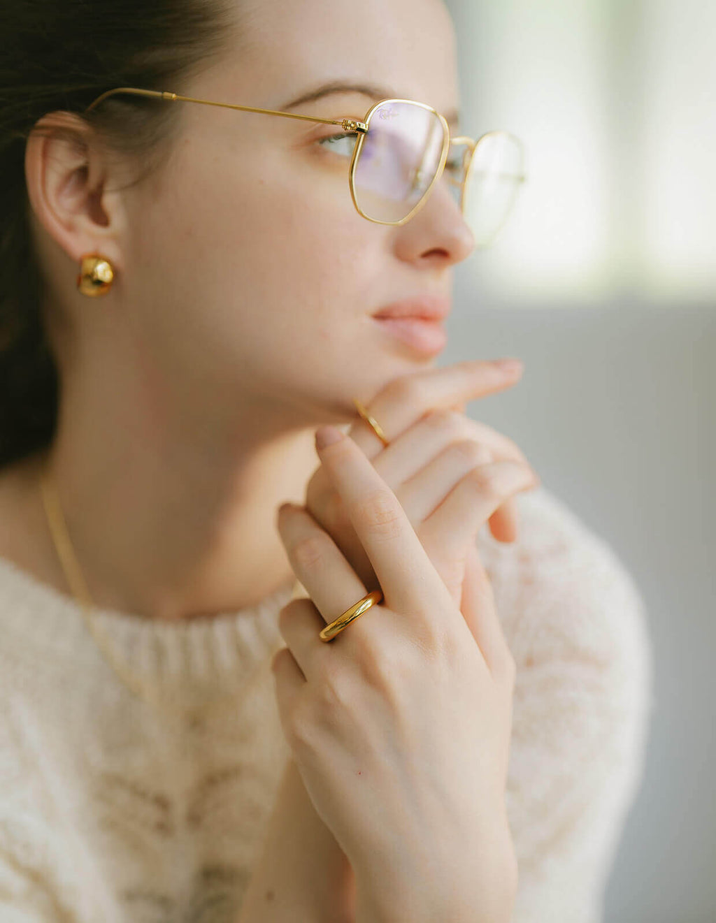 18K Gold Plated Sterling Silver Puffy Ring | AUREOLA