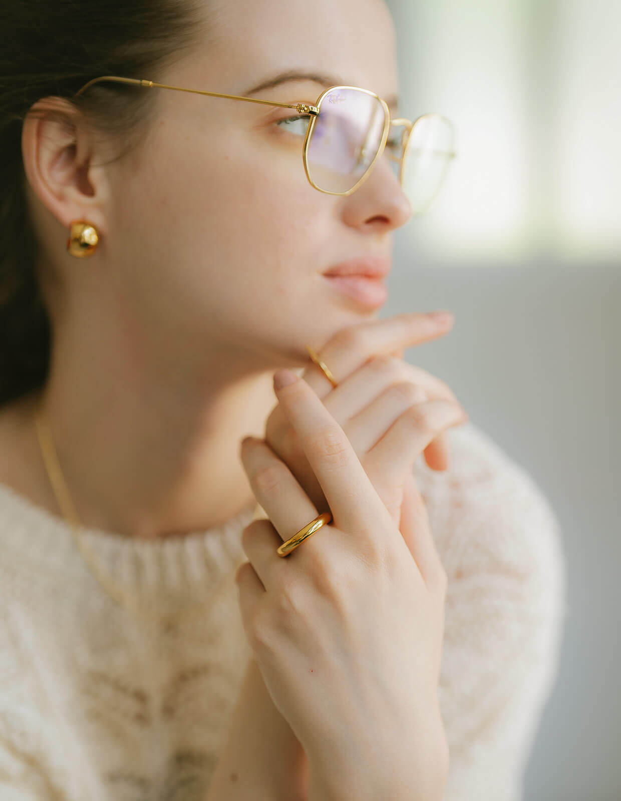 18K Gold Plated Sterling Silver Puffy Ring | AUREOLA
