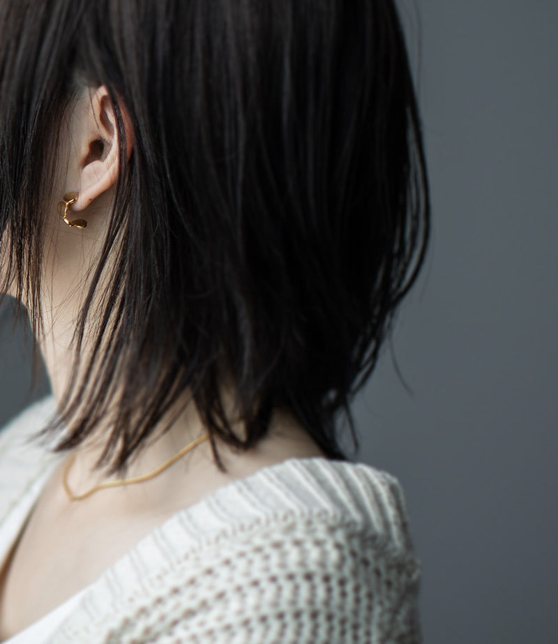 925 Sterling Silver Hammered Beads Earrings | AMALIA