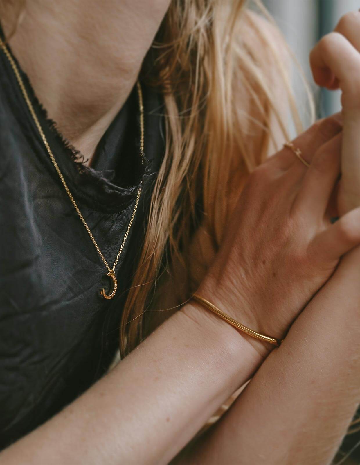 18K Gold Plated Sterling Silver Snake Chain Bracelet | VENEC-BULKY