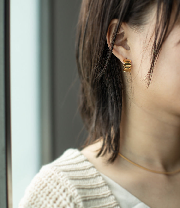 925 Sterling Silver Hammered Beads Earrings | AMALIA