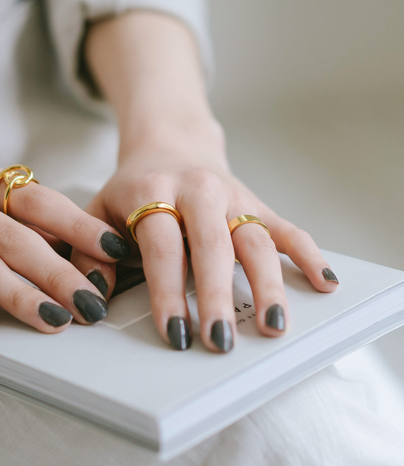 18K Gold Plated Sterling Silver Hand Forged Wavy Ring | ULUA