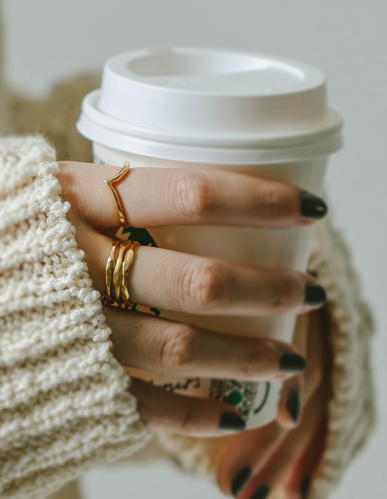 18K Gold Plated Sterling Silver Chevron Ring | GAVIOTA