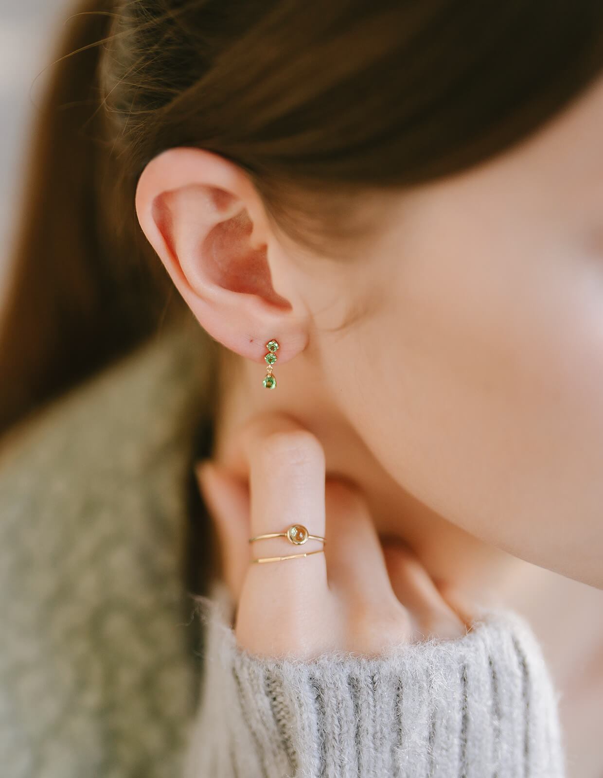 gemstone drop Earring | TRESOR TOROIS