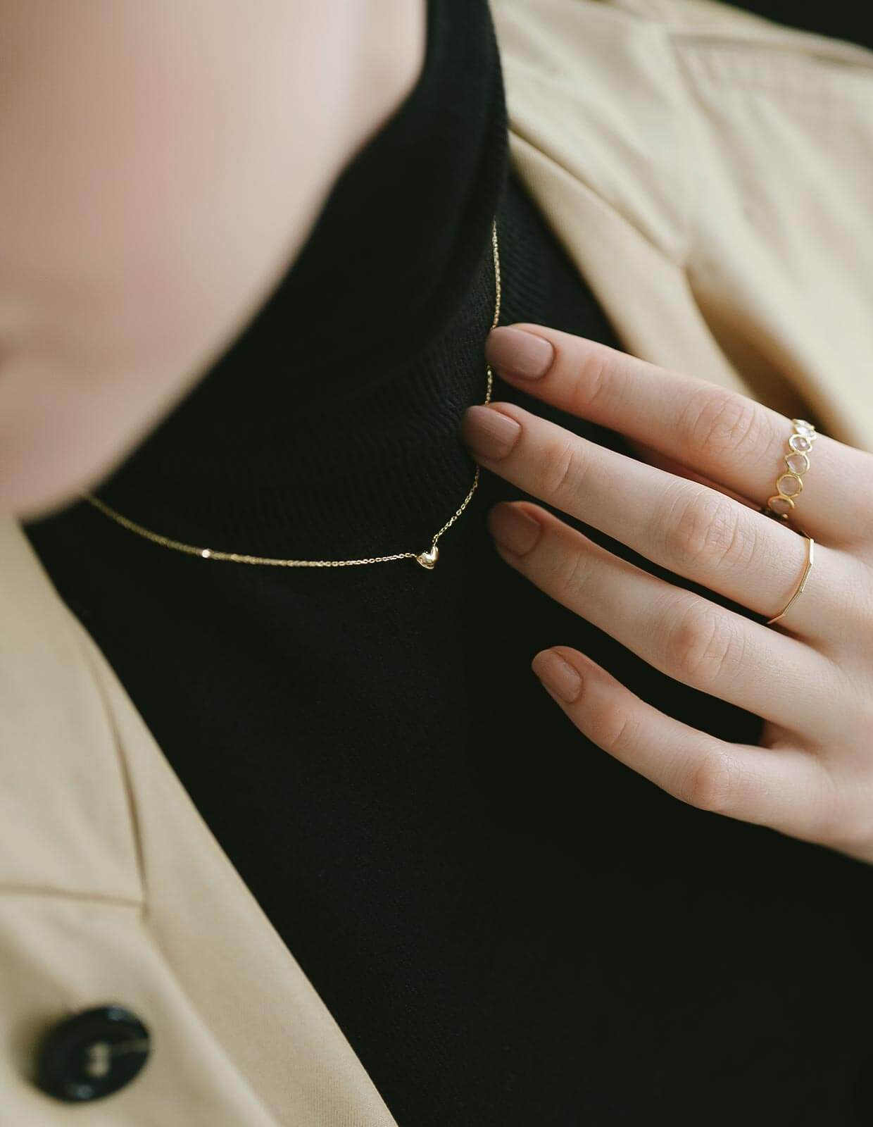 18K Gold Petit Grain Necklace | MOLLICA