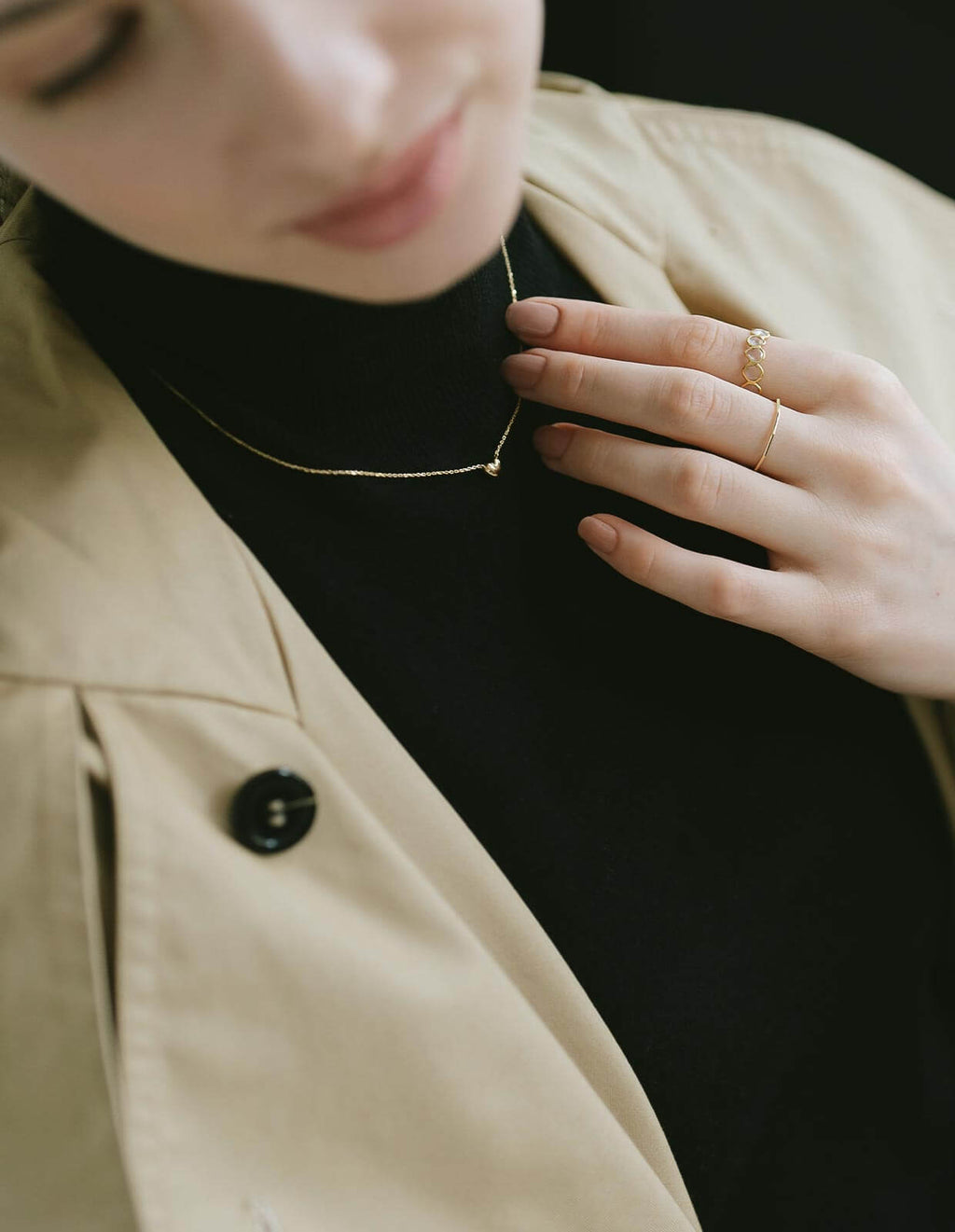 18K Gold Petit Grain Necklace | MOLLICA