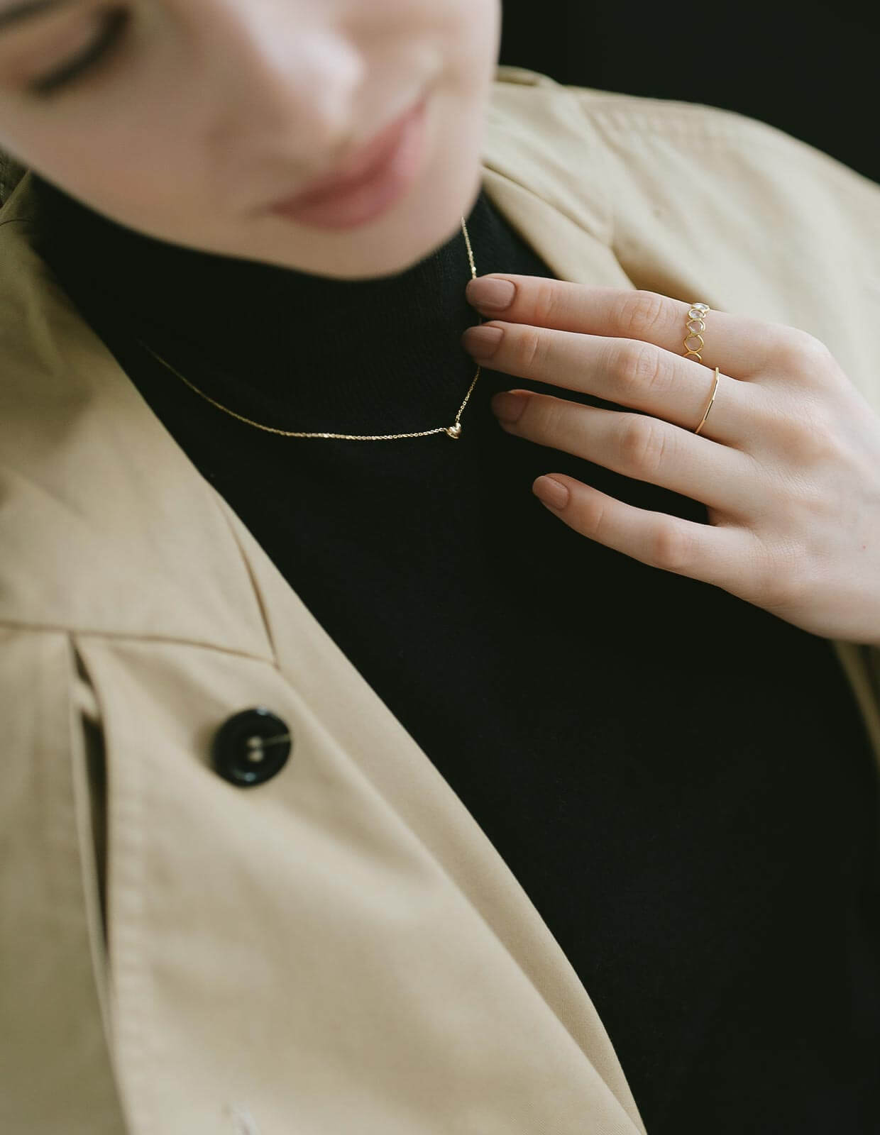 18K Gold Petit Grain Necklace | MOLLICA