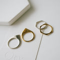 18K Gold Plated Sterling Silver Skiny Stacking Ring | LEIKKISA