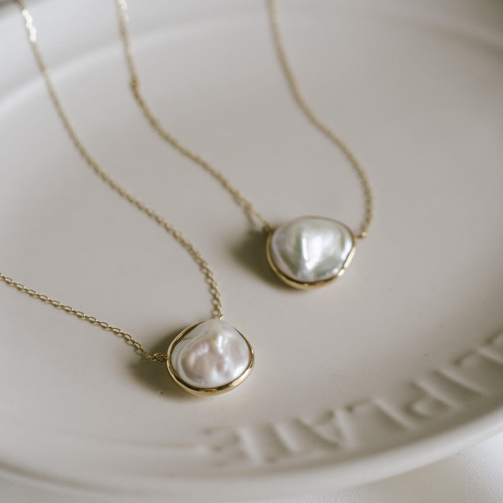 Coin Pearl Gold Necklace | PROPRIUM PERLA