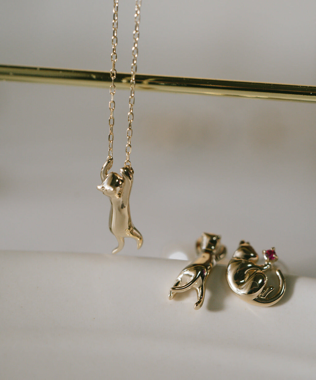 10K Gold Cat Necklace | ZOI-CAT